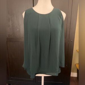 Elodie Dark Green Sleeveless Blouse Medium